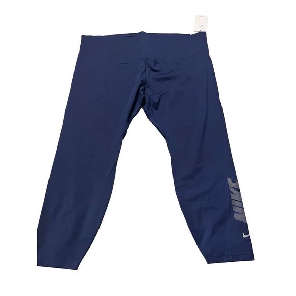 Nike One Women's Blue Tight Fit Mid-Rise 7/8 Length Training Pants Size 3X NWT - Picture 1 of 6